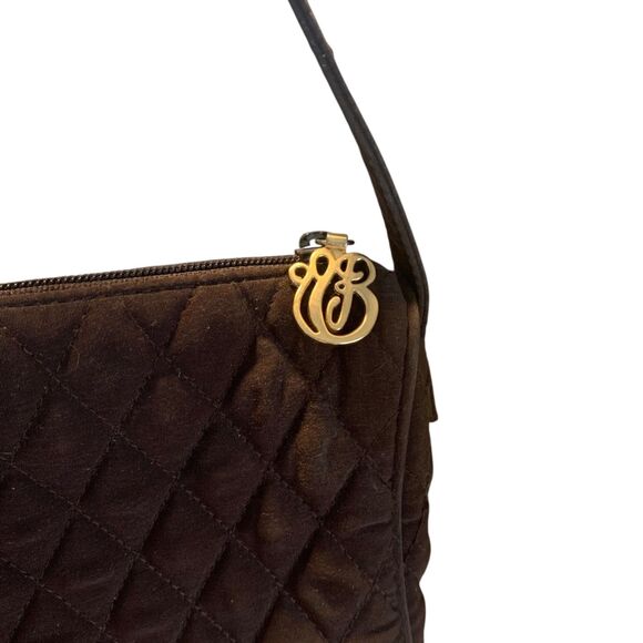 Vera Bradley Chocolate Brown Quilted Vintage Y2K 90s Shoulder Purse Adjustable - Picture 5 of 10